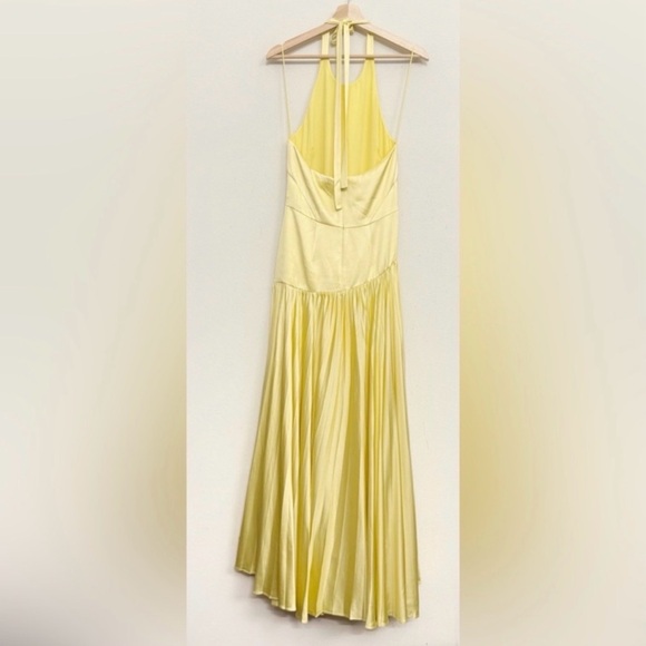 Alexis Saab Yellow Pleated Maxi Dress - Picture 4 of 10